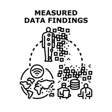 Measuring human data for global health analysis Stock Illustration