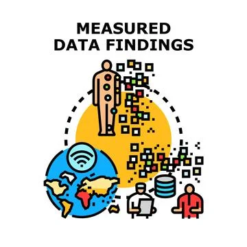Measuring human data for global health analysis Stock Illustration