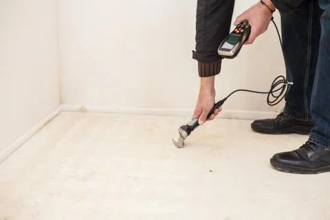 Measuring humidity of building Stock Photos