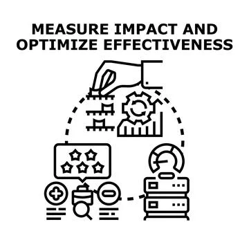 Measuring impact and optimizing effectiveness for business growth Stock Illustration
