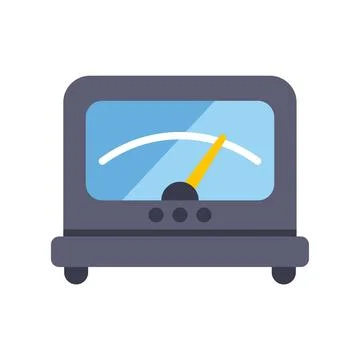 Measuring instrument showing data on analog gauge display Stock Illustration