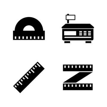Measuring Instrument. Simple Related Vector Icons Illustrazione stock