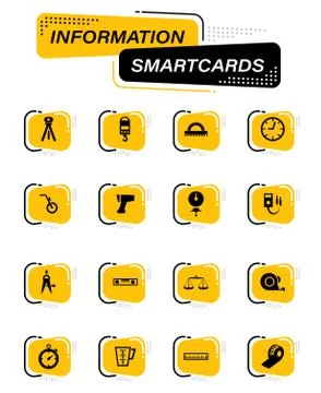 Measuring instruments icon set Illustrazione stock