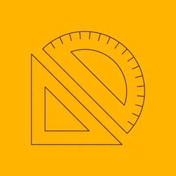 Measuring instruments line icon Stock Illustration