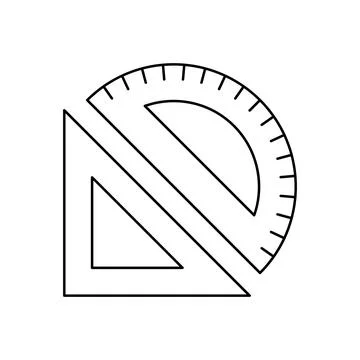 Measuring instruments line icon Stock Illustration