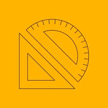 Measuring instruments line icon Stock Illustration