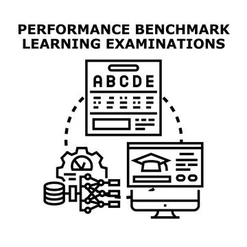 Measuring learning performance and educational benchmark examinations Stock Illustration