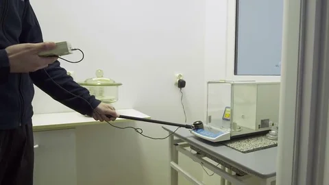 Measuring the light level Stock Footage 69166604