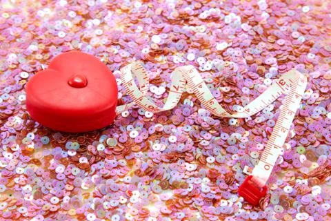 Measuring the love Stock Photos