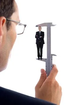 Measuring a men Foto stock