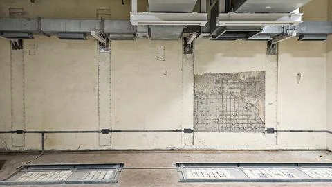 Measuring metallic frame with ceramic insulation blocks Stock Photos