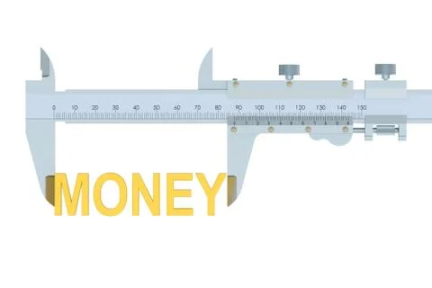 Measuring money concept Stock Illustration