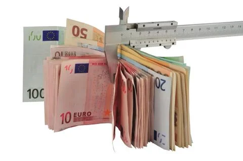 Measuring money Stock Photos