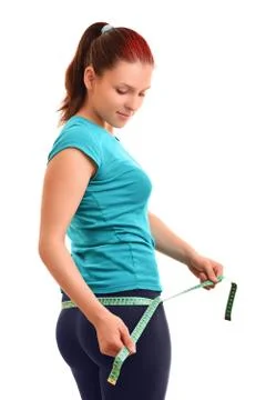 Measuring my hips Stock Photos