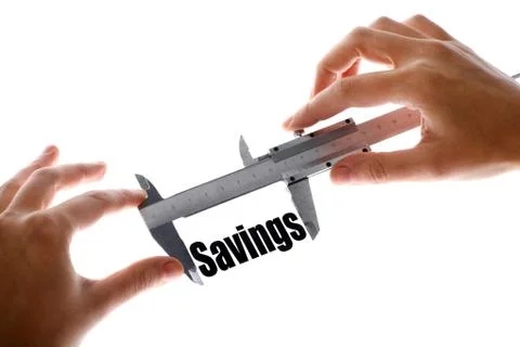 Measuring our savings Stock Illustration