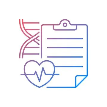 Measuring outcomes gradient linear vector icon Stock Illustration