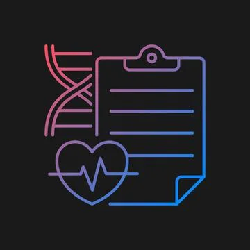 Measuring outcomes gradient vector icon for dark theme Stock Illustration