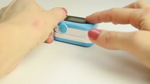 Measuring Oxygene in Blood Stock Footage 119772066