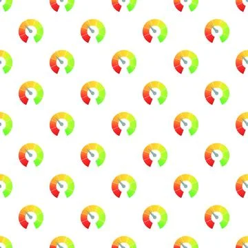Measuring performance dashboard gauges seamless pattern background 库存插图