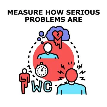 Measuring problem severity and emotional stress concept Illustrazione stock