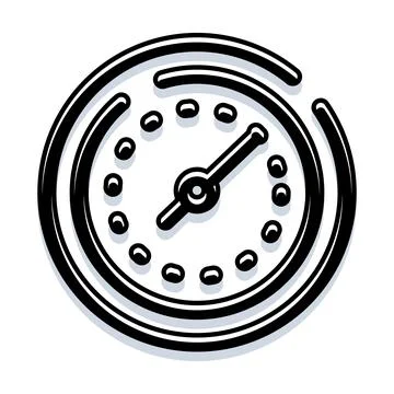 Measuring progress and performance with a modern gauge dial Stock Illustration