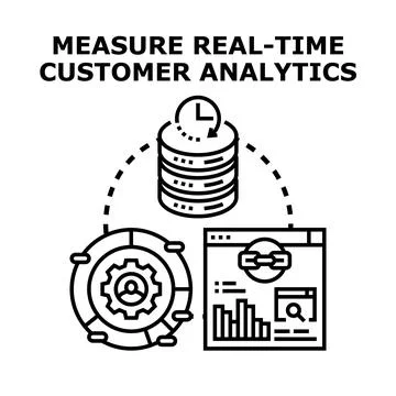 Measuring real time customer analytics for business growth イラスト素材