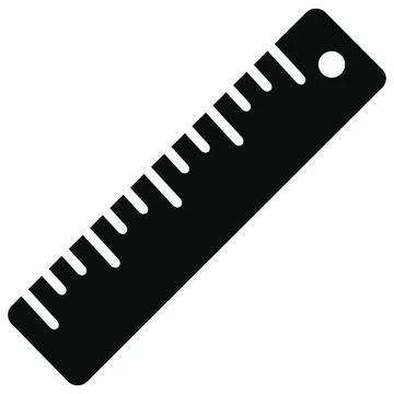 Measuring ruler vector glyph icon Stock Illustration