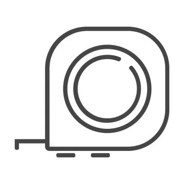 Measuring ruller line icon on white background Stock Illustration