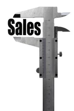 Measuring sales Stock Illustration