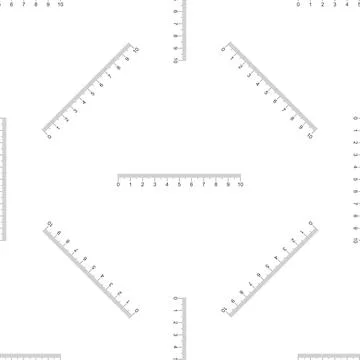 Measuring scale, markup for rulers icon isolated seamless pattern on white Illustrazione stock