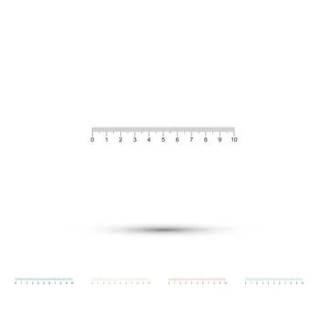 Measuring scale, markup for rulers icon isolated on white background. Size 스톡 일러스트