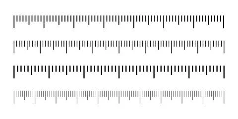 Measuring scale, markup for rulers vector illustration. Various measurement.. 스톡 일러스트