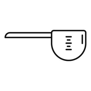 Measuring scoop outline icon vector graphic design Stock Illustration