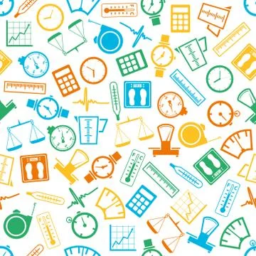Measuring seamless pattern Stock Illustration