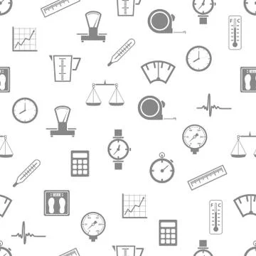 Measuring seamless pattern Stock Illustration