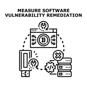 Measuring software vulnerability remediation and it security process Stockillustratie