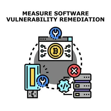 Measuring software vulnerability remediation and it security process 库存插图