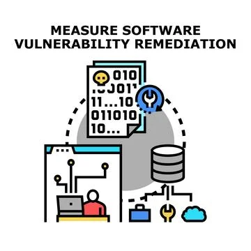 Measuring software vulnerability remediation process and cybersecurity risk.. 库存插图
