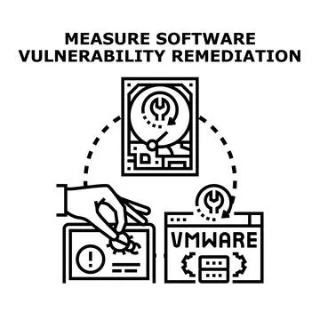 Measuring software vulnerability remediation process in cloud system Stock Illustration