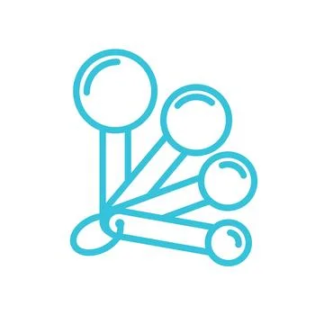 Measuring spoons icon. Isolated on white background. From blue icon set. Stock Illustration