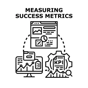 Measuring success metrics vector concept diagram イラスト素材
