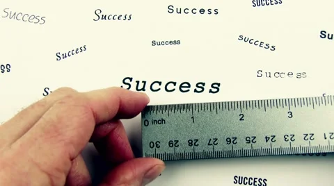 Measuring Success With A Ruler, 4K Stock-Footage 46086941