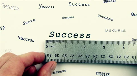 Measuring Success With A Ruler Stock Footage 46198076