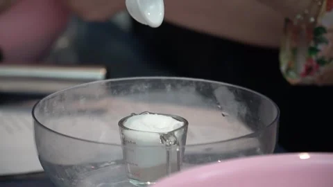 Measuring Sugar for Baking Video stock 317472400
