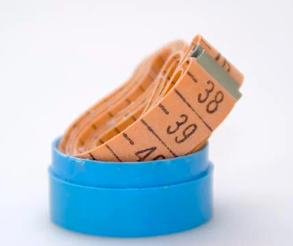 The measuring tape in case 스톡 사진