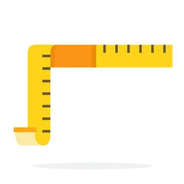 Measuring tape flat isolated Stock-Illustration