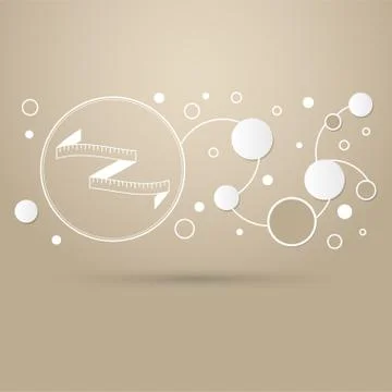 Measuring tape icon on a brown background with elegant style and modern desig Stock Illustration