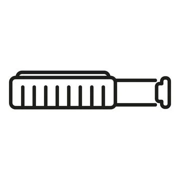 Measuring tape icon outline vector. Clothes meter Illustrazione stock