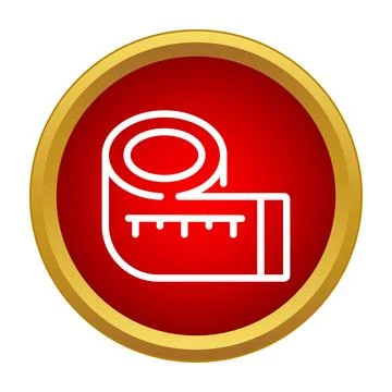 Measuring tape icon representing measuring sewing fashion design Stock Illustration