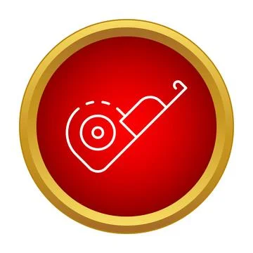 Measuring tape icon showing construction tool Stock Illustration